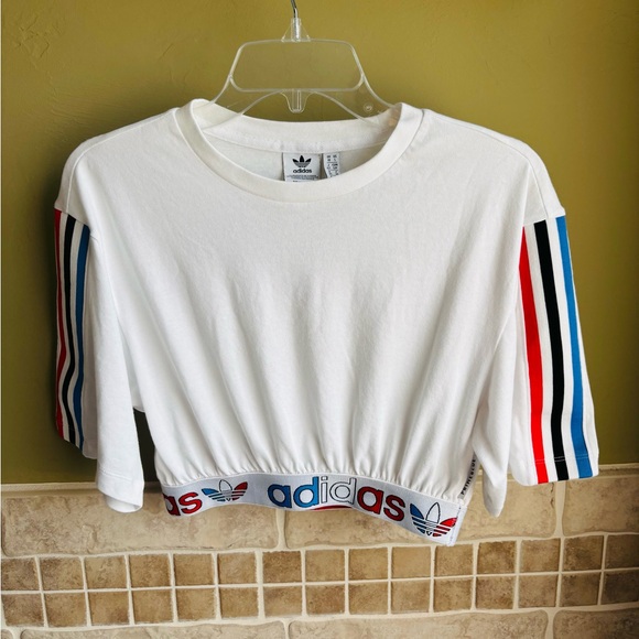 Adidas Primeblue White T-Shirt - Picture 1 of 4